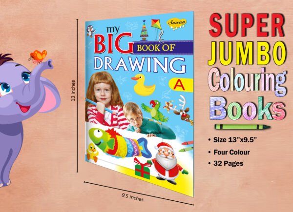 My Big Book of Drawing–A | Super Jumbo Colouring Book - Image 7