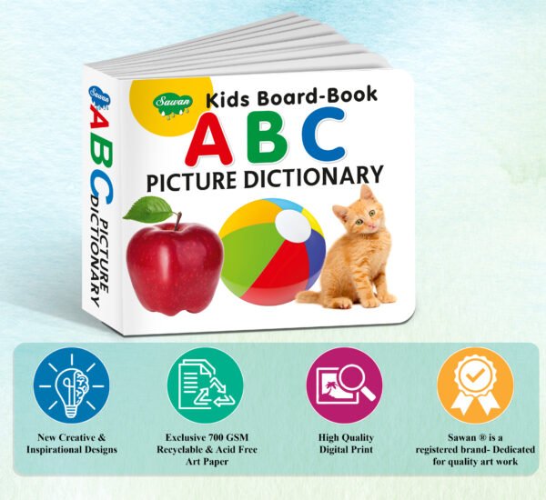 ABC Picture Dictionary | Kids Board Book | Early Learning Picture Book - Image 6