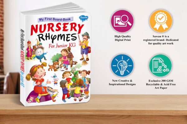 Nursery Rhymes for Junior KG | My First Board-Book | Early Learning Picture Book - Image 5