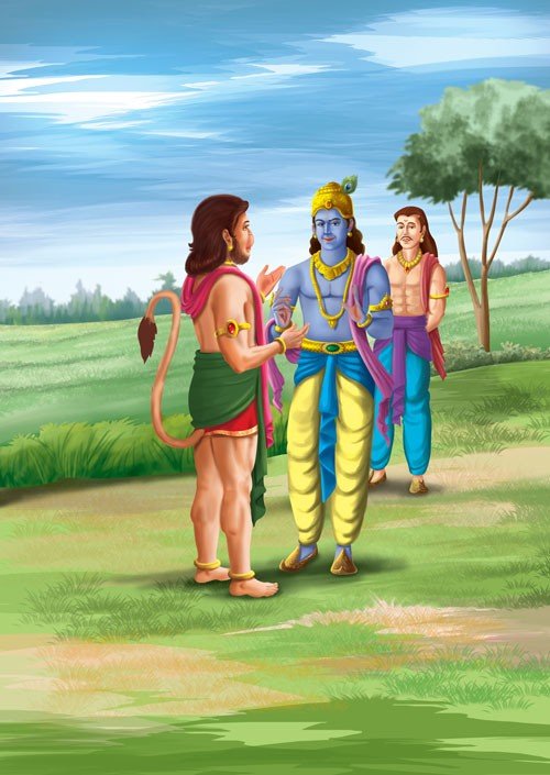 Hanuman Meets Krishna - Sawan Books