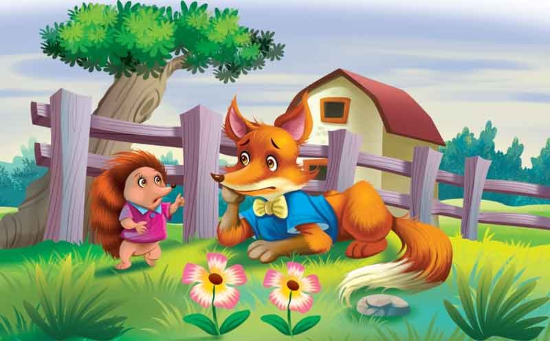 The Fox and the Hedgehog at the Hen’s House - Sawan Books