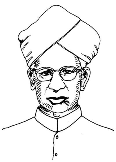 Dr Sarvepalli Radhakrishnan Drawing by Artist Manoj Shukla  Artmajeur