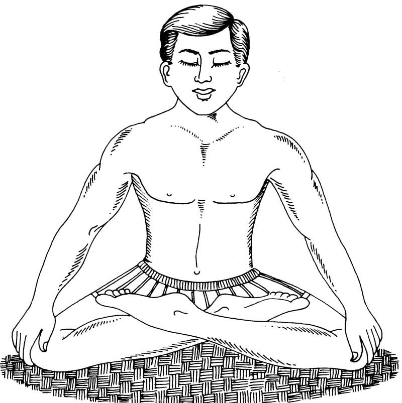 Padmasana Drawn by Bobby Clennell | Lotus pose, Yoga poses, Yoga